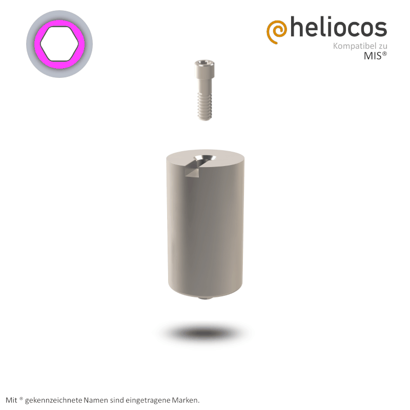 Zimmer® Preface Abutment Tapered Screw Vent® Ø 3,5 mm | Halter: Medentika® | Workflow: Heliocos | Ø 11,5 mm